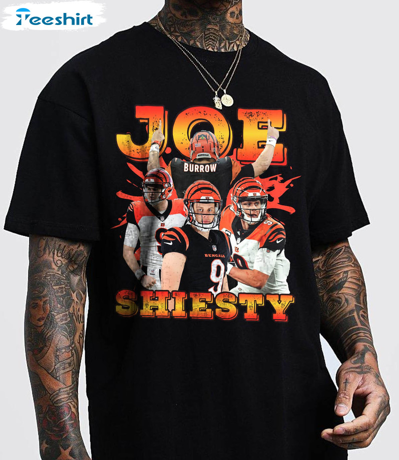 Joe Burrow Joe Shiesty Shirt, Cincinnati Bengals Long Sleeve Unisex Hoodie