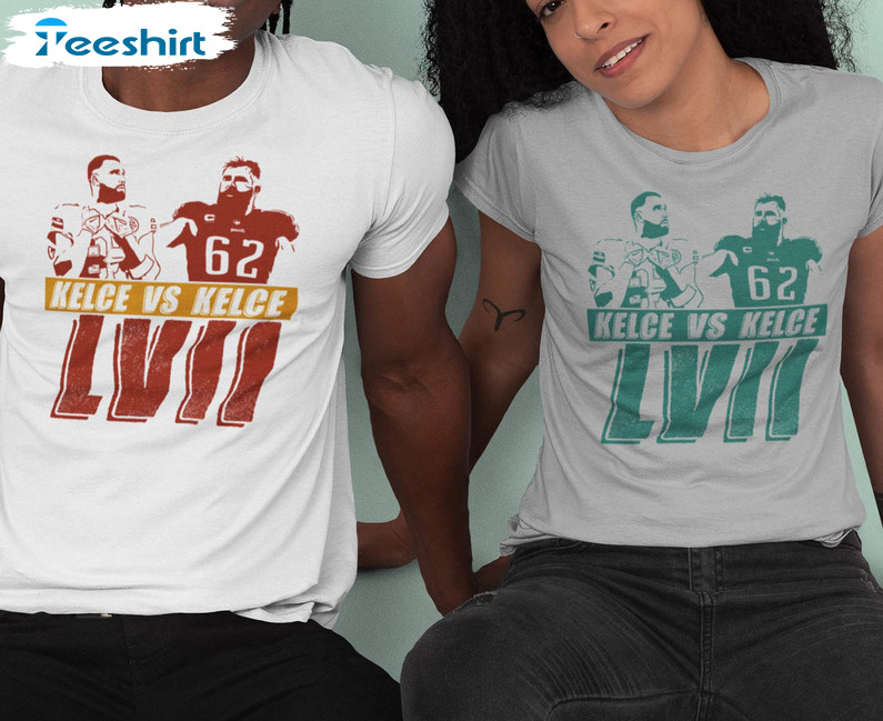 Kelce Super Bowl Lvii Chiefs Eagles Trendy Long Sleeve, Unisex T-shirt