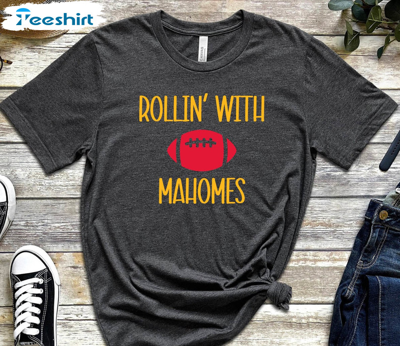 : Wishful Inking Rollin with Mahomes Football Fans Classic T-Shirt  (S, Red) : Sports & Outdoors