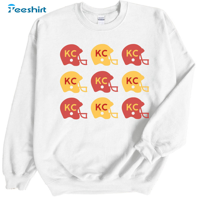 Kansas City Retro Helmet Shirt, Kc Football Unisex Hoodie Long Sleeve