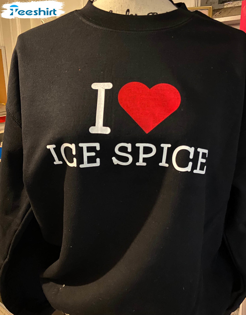 I Love Ice Spice Shirt, I Heart Ice Spice Sweatshirt Long Sleeve