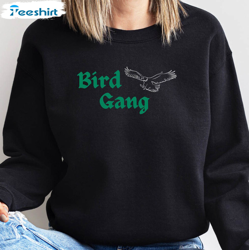 Bird Gang Philadelphia Eagles Shirt, Trending Football Long Sleeve Unisex T-shirt