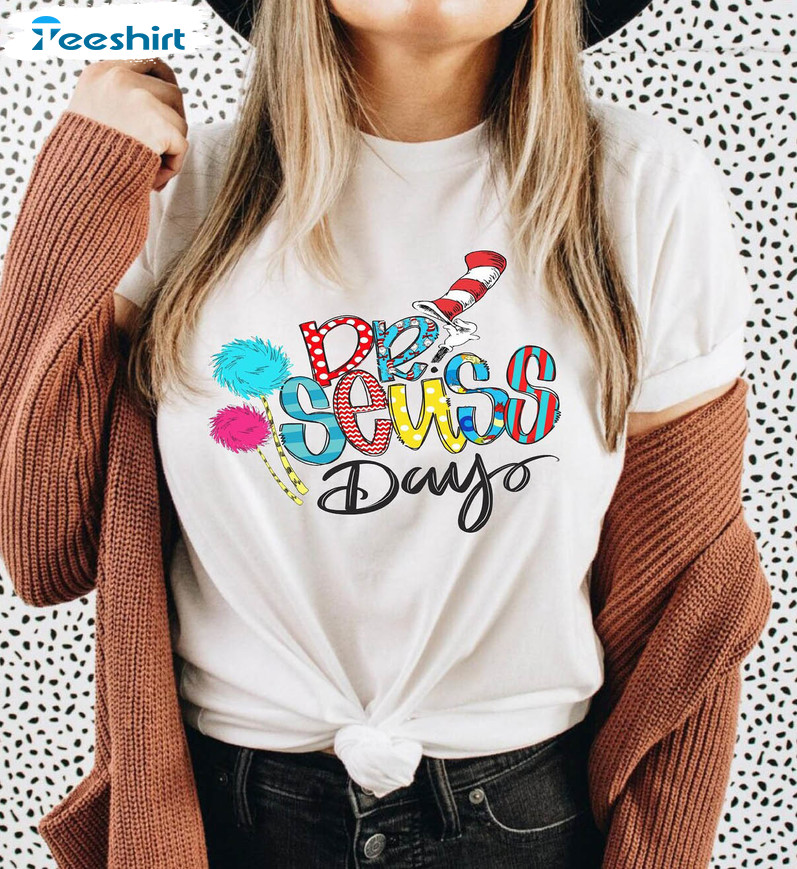 Dr Seuss Day Shirt, Reading Day Sweatshirt Short Sleeve