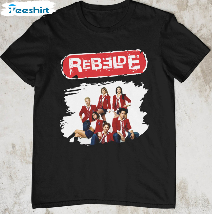 Rebelde 2004 Trendy Shirt, Rbd Tour Soy Rebelde Tee Tops Long Sleeve