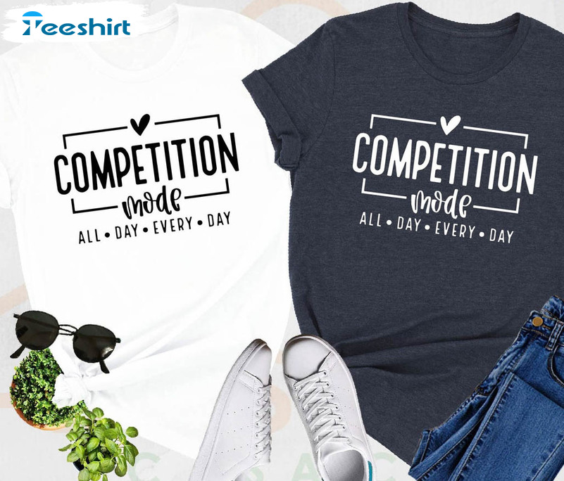 Competition Mode Shirt , Cheerleader Tee Tops Short Sleeve