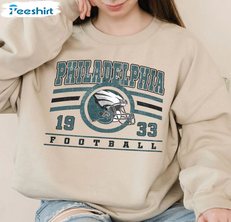 Retro Philadelphia Football Shirt, Eagles Football Nfl Crewneck Unisex Hoodie