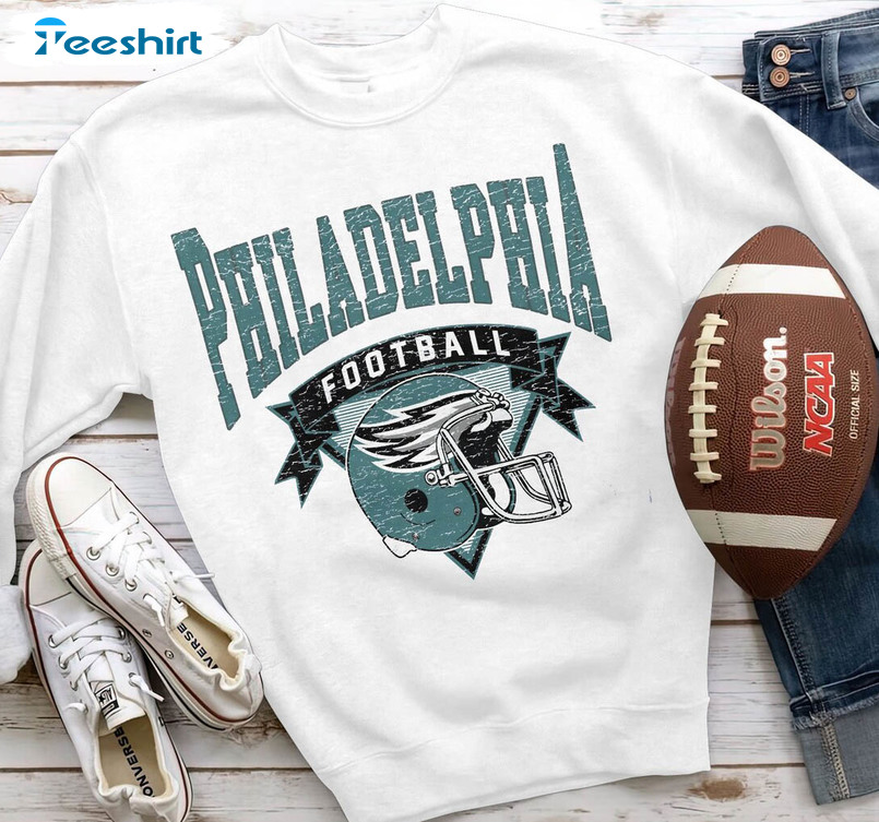 Vintage Philadelphia Shirt, Trending Football Long Sleeve Unisex Hoodie