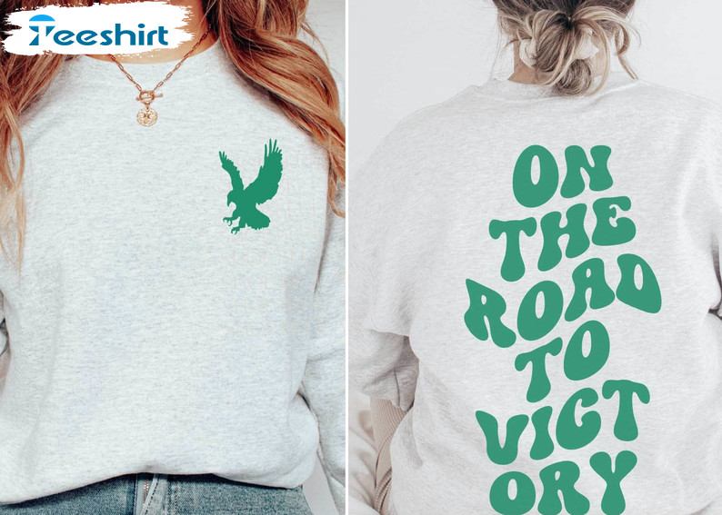 On The Road To Victory Shirt, Philadelphia Football Tee Tops Unisex Hoodie