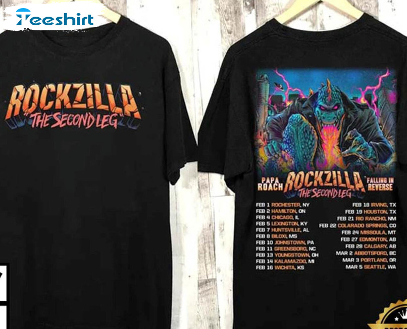 Rockzilla The Second Leg Tour Shirt, Rockzilla 2023 Tour Crewneck Unisex T-shirt