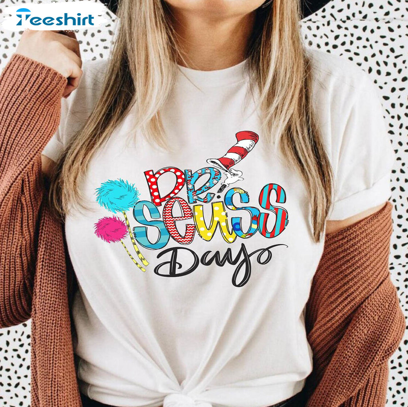 Reading Day Cute Shirt, Dr. Suess Day National Read Across Unisex T-shirt Long Sleeve