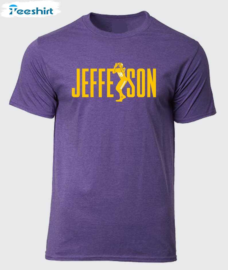 Jefferson 18 Minnesota Football Shirt, Trending Football Unisex Hoodie Sweater