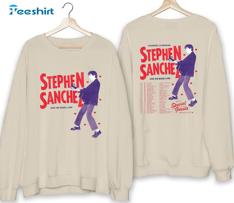 Stephen Sanchez 2023 Tour Shirt, Sanchez Concert 2023 Short Sleeve Sweater