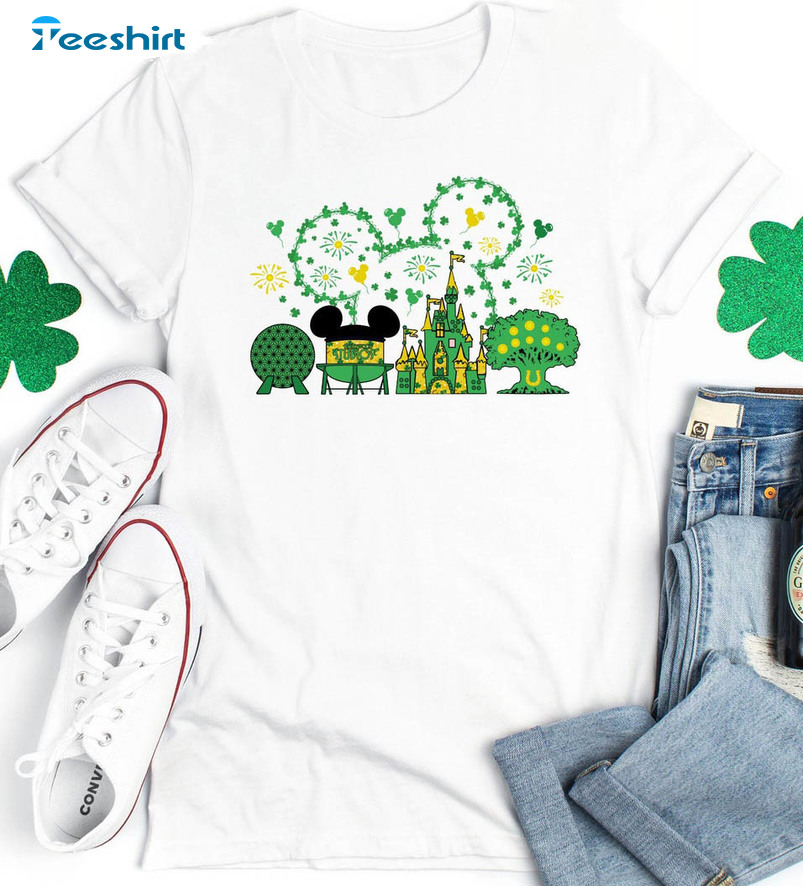 Disney St Patricks Day Shirt, Happy Mouse Saint Patricks Day Crewneck Unisex Hoodie