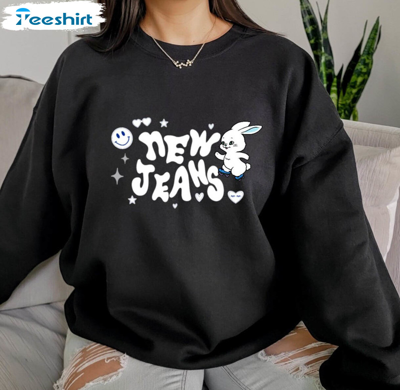 Newjeans Sweatshirt, Kpop Music Newjeans Logo Short Sleeve Unisex T-shirt