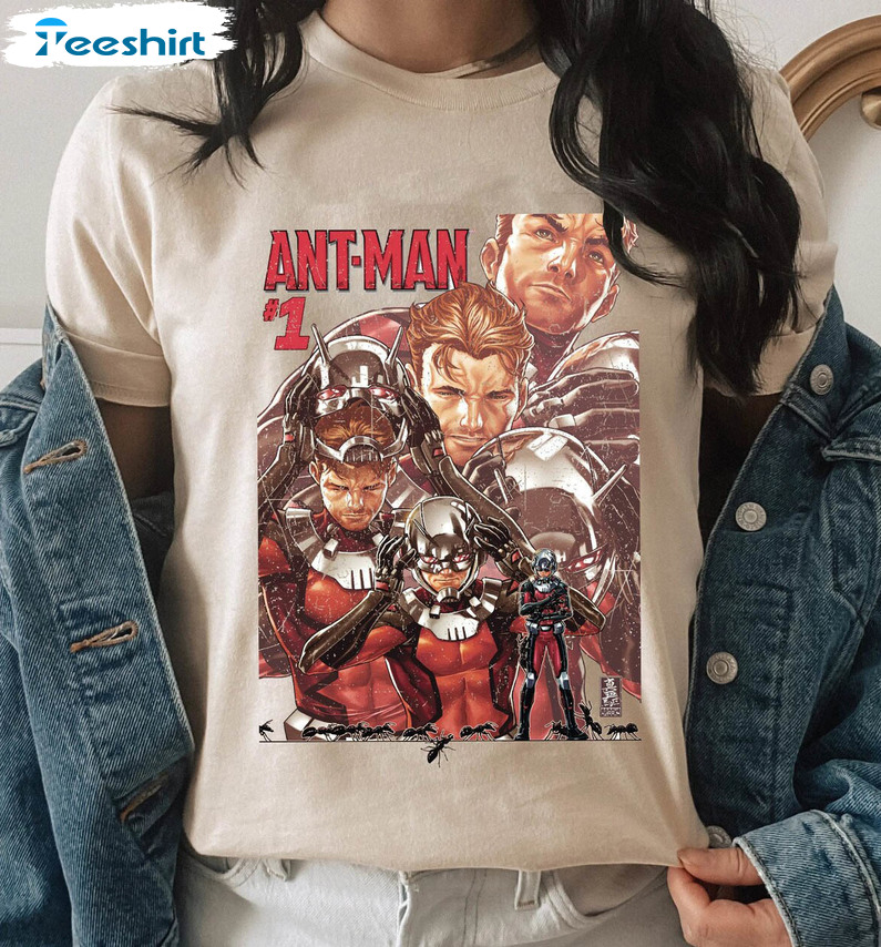 Vintage Marvel Antman Shirt , Ant Man And The Wasp Quantumania Long Sleeve Unisex Hoodie