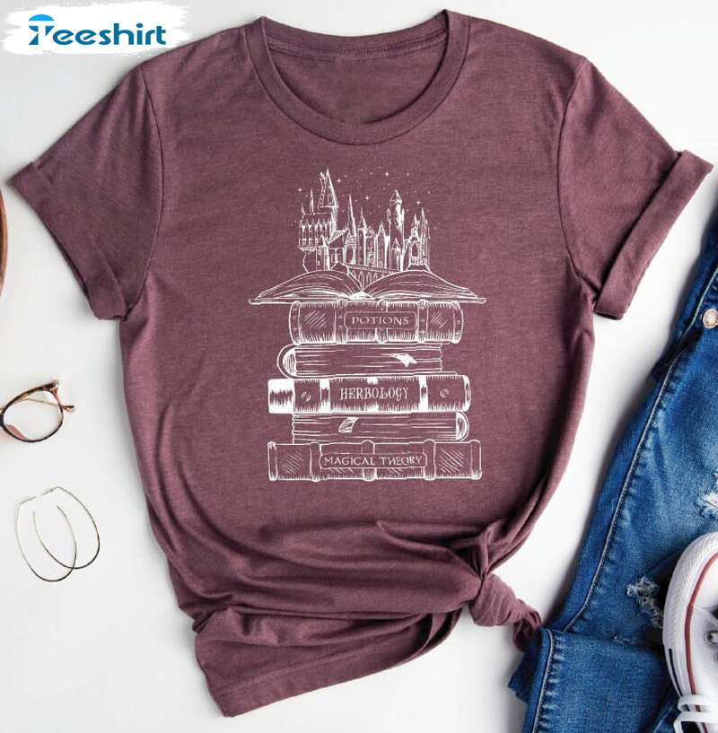 Wizard Castle Book Lover Shirt, Wizard School Short Sleeve Unisex Hoodie