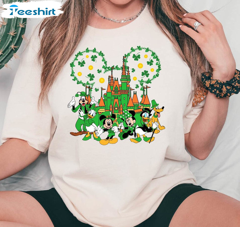 Mickey Minnie Patricks Day Shirt, Disney Trip Short Sleeve Unisex T-shirt