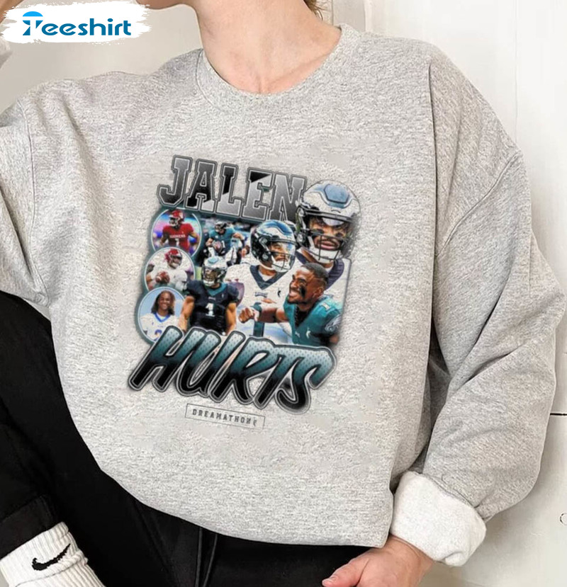 Jalen Hurts Vintage Shirt, Football Vintage Sweatshirt 90s, - Inspire Uplift