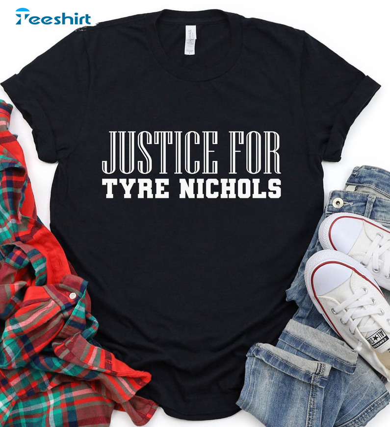 Justice For Tyre Nichols Black Lives Matter Shirt, Trending Short Sleeve Sweater