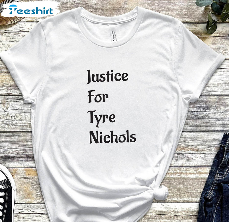 Justice For Tyre Nichols Vintage Shirt, Black Lives Matter Tee Tops Short Sleeve