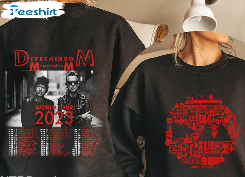 Depeche Mode Shirt , Memento Mori World Tour Hoodie Long Sleeve