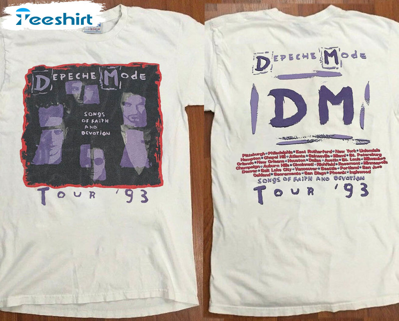Depeche Mode Songs Of Faith Shirt, Devotion 1993 Tour Concert Long Sleeve Crewneck