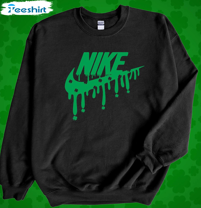 Nike St Patricks Day Funny Shirt, Four Leaf Clovers Unisex T-shirt Long Sleeve
