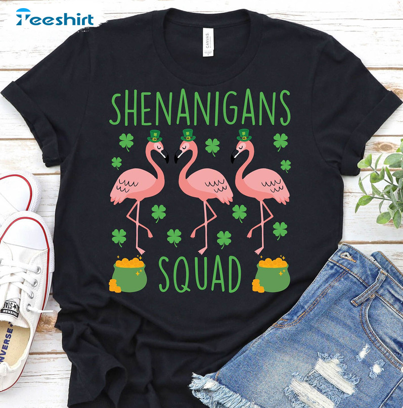 Shenanigans Squad Vintage Shirt, St Patricks Day Crewneck Unisex Hoodie