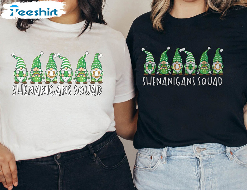 Shenanigans Squad Shirt, Gnome St Patricks Day Tee Tops Unisex T-shirt