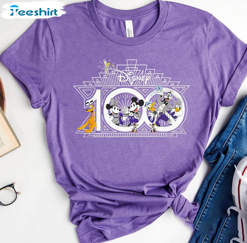 Mickey And Friends Disney 100 Years Of Wonder Shirt, Vintage Disneyland 2023 Trip Unisex Hoodie