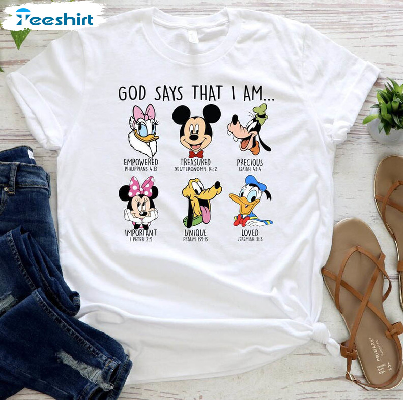 Disney Trip 2023 Shirt, God Says That I Am Short Sleeve Unisex Hoodie