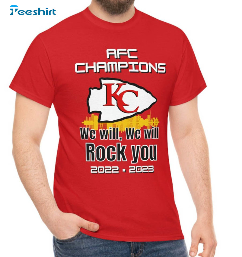 Kansas City Chiefs Shirt , We Will Rock You Burrowhead Unisex Hoodie Long Sleeve