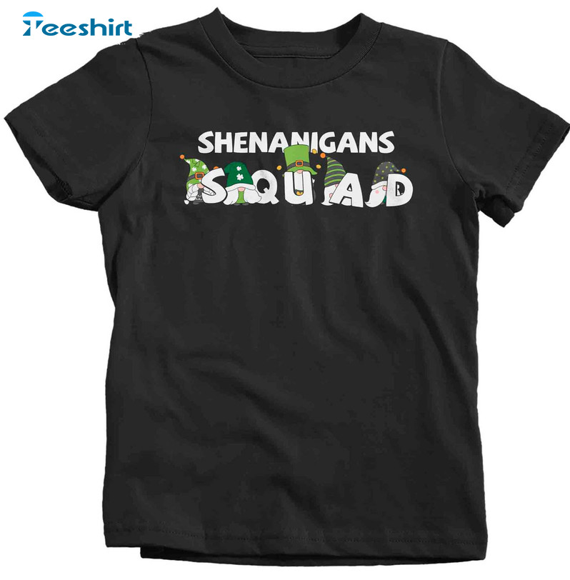 Funny Shenanigans Squad Shirt, Cute Gnome Unisex T-shirt Short Sleeve