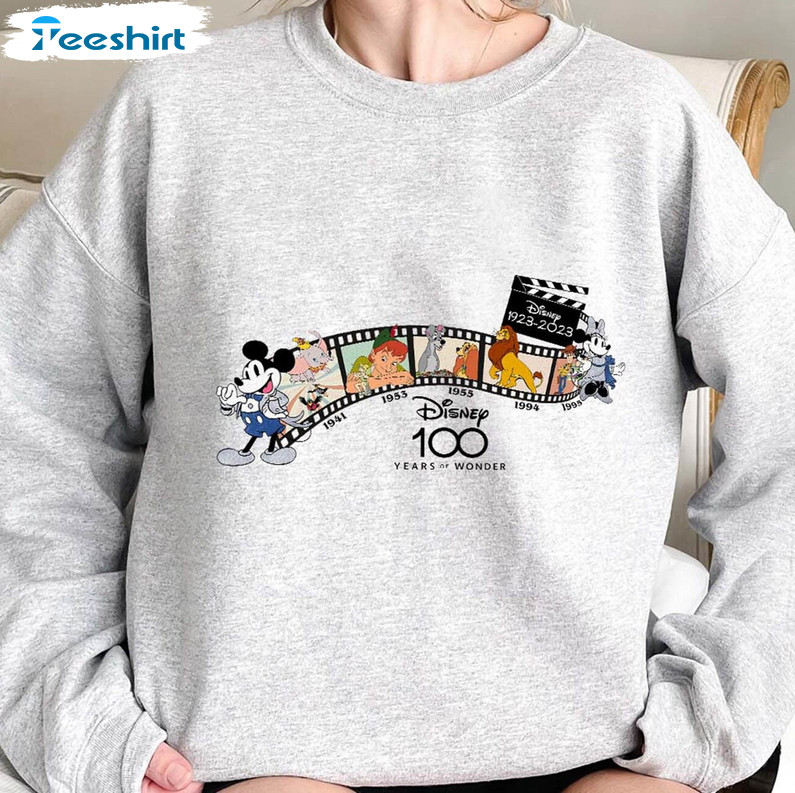 Disney 100 Years Of Wonder Trendy Shirt, Disney Vacation Unisex Hoodie Long Sleeve