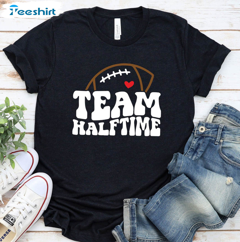 Team Halftime Vintage Shirt, Game Day Super Bowl Season Long Sleeve Unisex Hoodie