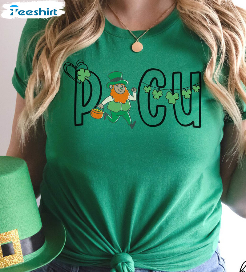Picu St Patricks Day Cute Shirt, Intensive Care Nurse Sweatshirt Crewneck