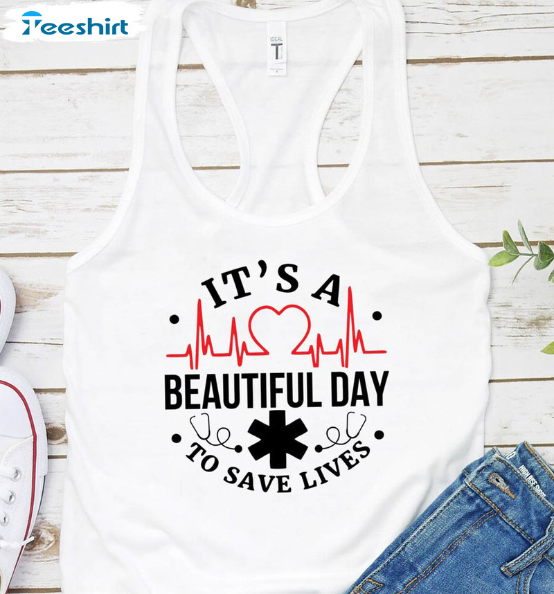 It's Beautiful Day To Save Lives Shirt, Greysaholic Meredith Unisex Hoodie Tee Tops