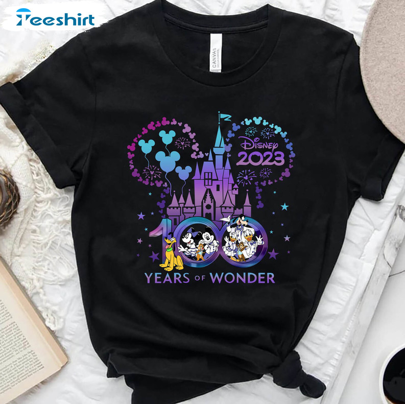 Disney 100 Years Of Wonder Funny Shirt, Vintage Mickey And Friend Unisex T-shirt Unisex Hoodie