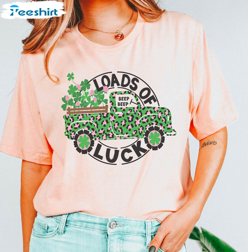 Loads Of Luck Vintage Shirt, Funny Shamrock Unisex T-shirt Long Sleeve