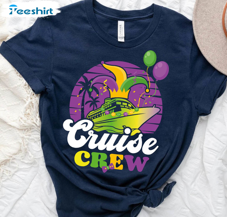 Mardi Gras Family Cruise 2023 Shirt, Vintage Family Trip Long Sleeve Tee Tops