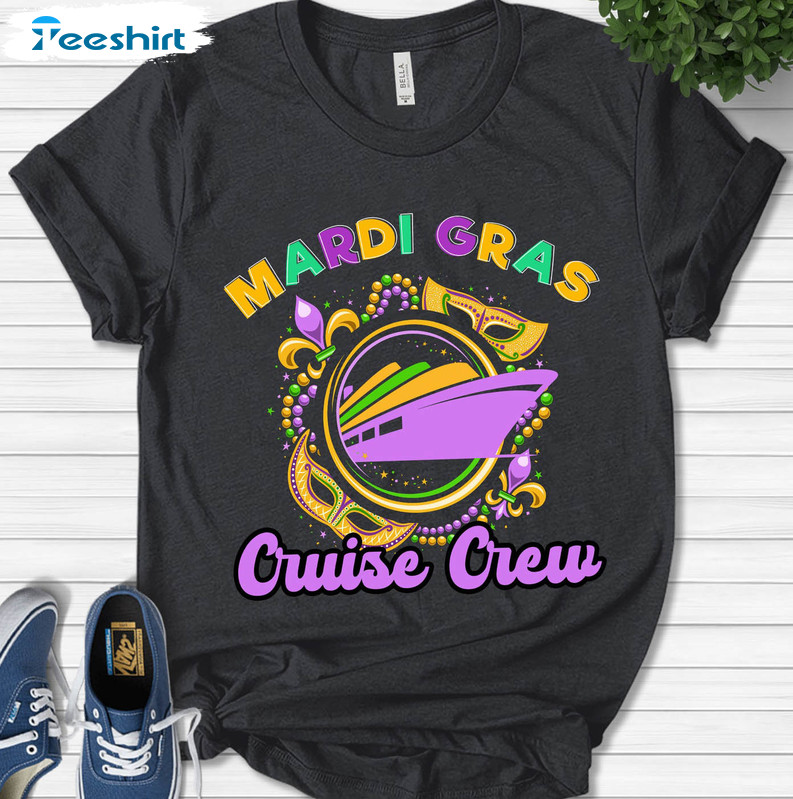 Mardi Gras Cruise 2023 Funny Shirt, Matching Unisex T-shirt Short Sleeve