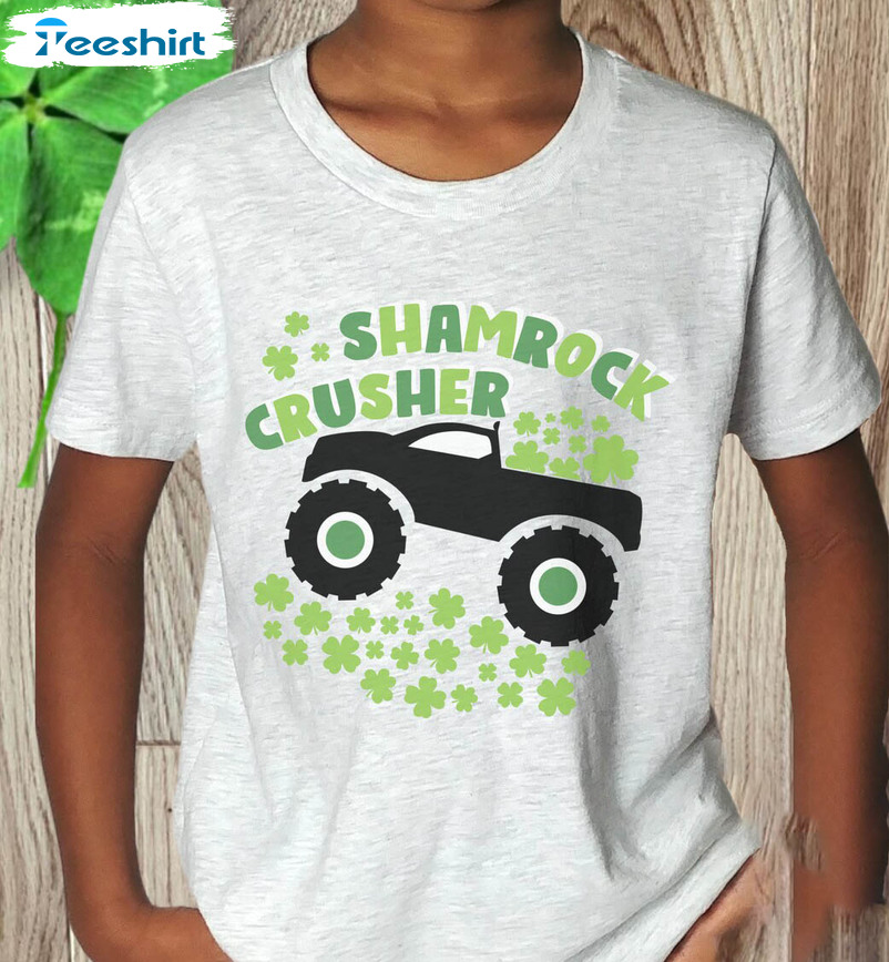 Shamrock Crusher St Patricks Day Shirt, Shamrock Unisex T-shirt Crewneck