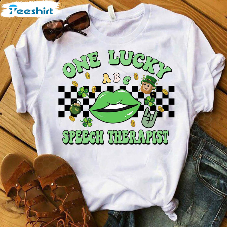 One Lucky Speech Therapist Shirt, Speech Language Pathologist St Patricks Day Unisex T-shirt