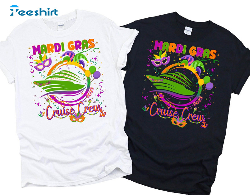 Mardi Gras Cruise 2023 Trendy Shirt, Group Matching Short Sleeve Tee Tops