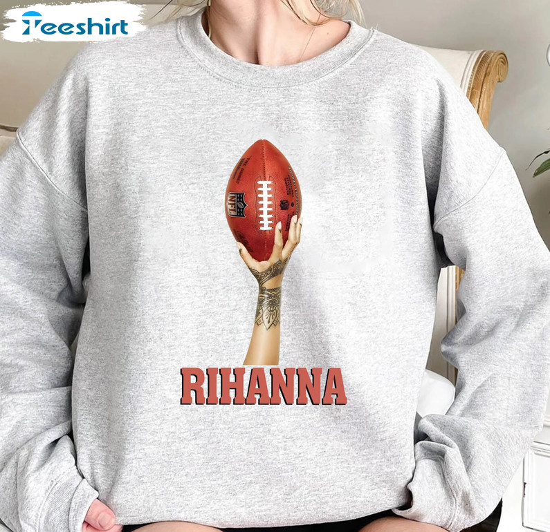 Rihanna Supper Bowl Trendy Shirt, Football Super Bowl 2023 Tee Tops Long Sleeve