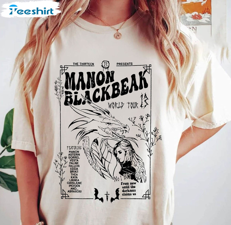 Manon Blackbeak Vintage Shirt, Acotar Crescent City Long Sleeve Hoodie