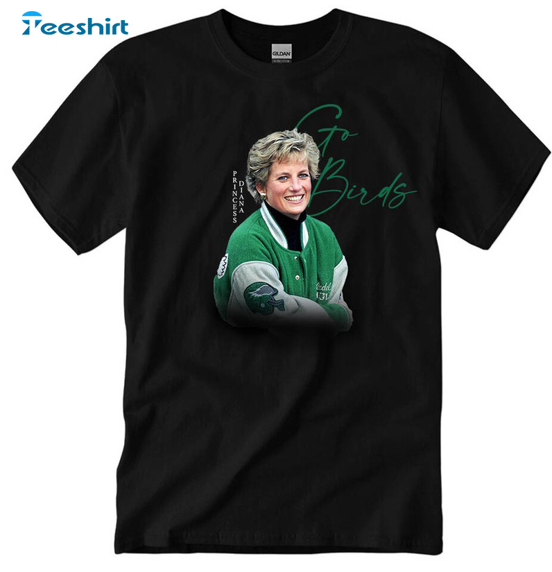 Princess Diana Go Birds Philadelphia Eagles Design T-shirt - Trends Bedding