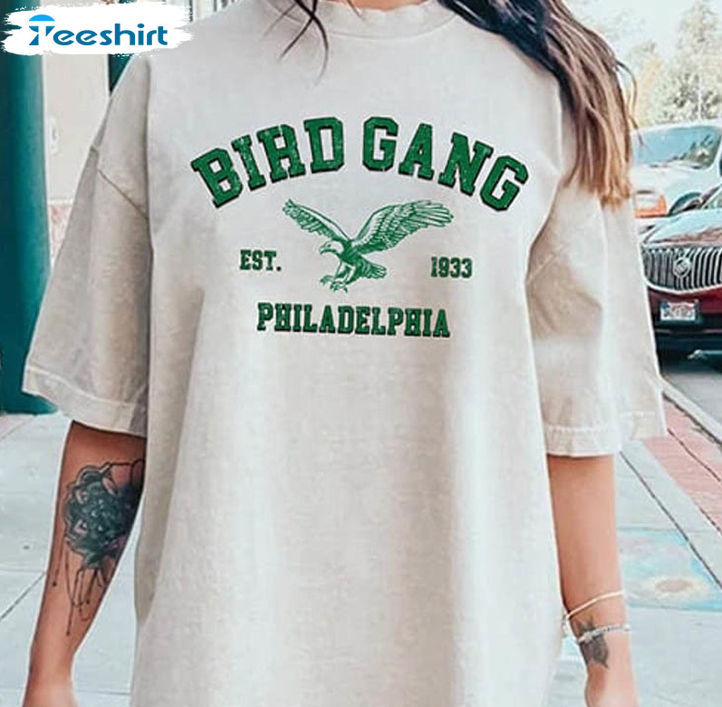 Bird Gang Vintage Shirt, Eagles Football Tee Tops Unisex Hoodie