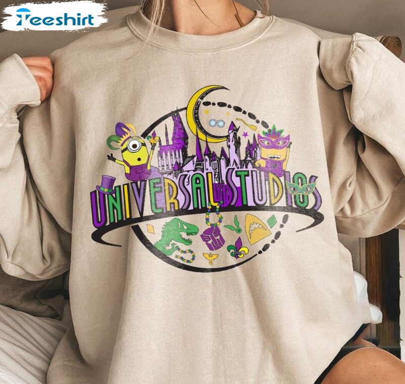 Universal Studios Mardi Gras Cute Shirt, Minions Universal Trip Unisex T-shirt Long Sleeve