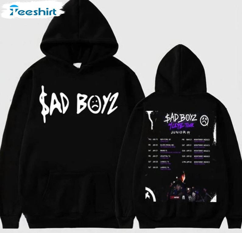 Junior H Sad Boyz Tour 2023 Trendy Shirt, Vintage Long Sleeve Unisex Hoodie